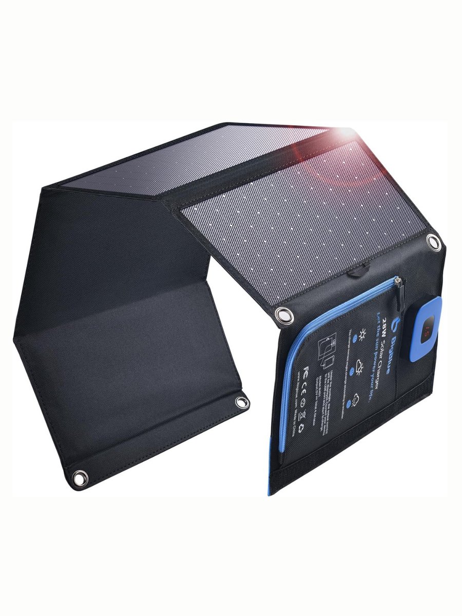 MMM® Zonnepaneel Opvouwbaar - Zonnepaneel - Zonnepanelen Compleet Pakket - Buiten Zonne-Energie Oplader - Dubbele USB-poorten - 28W 5V