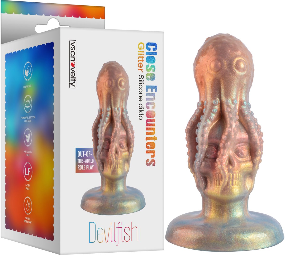 vscnovelty® Close Encounters - Dragon - Glitter - Silicone dildo - Devilfish