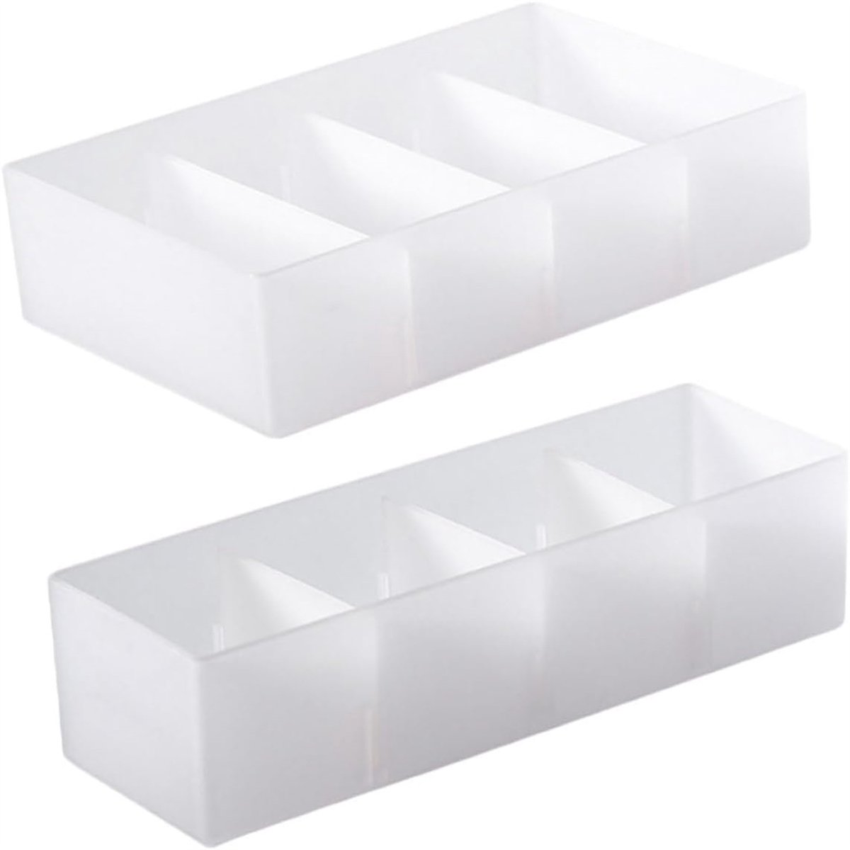 Stapelbare Make-up & Bureau Organizer – PP Plastic Opbergdozen met Meerdere Compartimenten voor Cosmetica, Sieraden, Bestek en Kantoorbenodigdheden