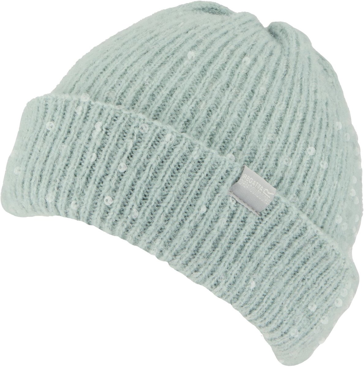 Lorelai gebreide beanie muts met fleece-voering voor dames Groen