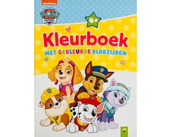 Paw Patrol Kleurboek met gekleurde bladzijden - Kinderen 4 jaar / 5 jaar / 6 jaar - Jongens / Meisjes - Kleuters - Cadeau
