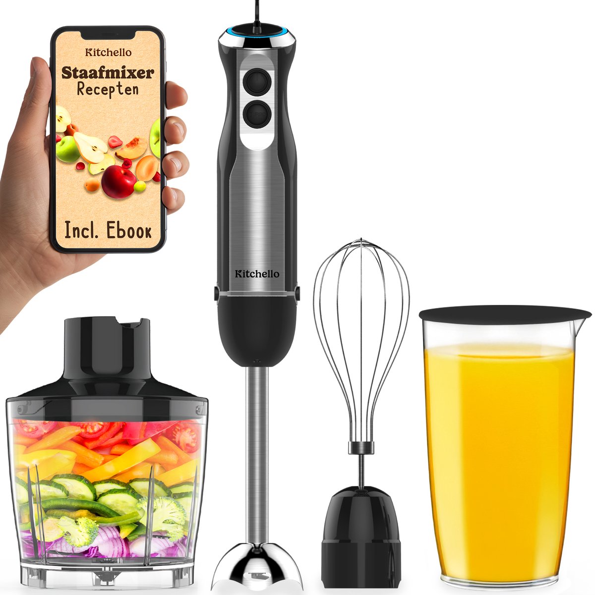 Roze Staafmixer - Verpletten / Food Blender / Electric Roze Staafmixer - Verpletten / Food Blender / Electric