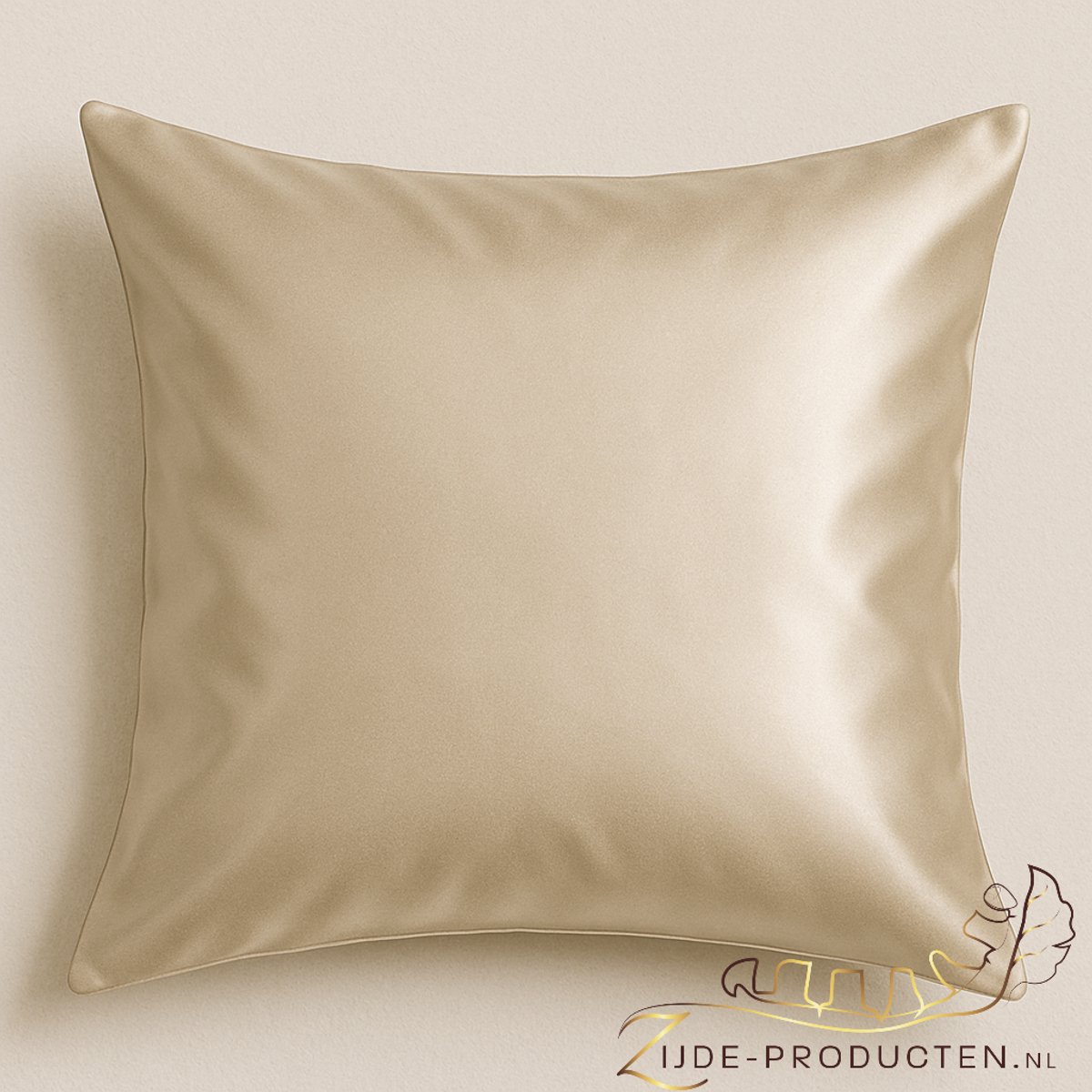 Zijden kussensloop, 100% moerbei zijde, kwaliteit 19 Momme, klein defect, kleur Beige, maat 60x70 cm