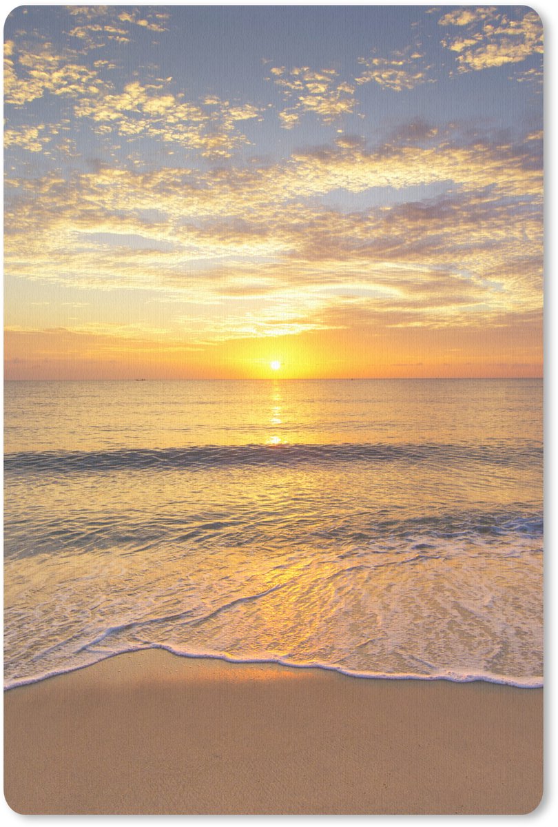 Muismat 18x27 cm - Mousepad Strand - Zonsondergang - Zee - Muismatten