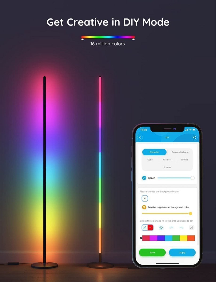Govee slimme vloerlamp 136 cm Matter RGBICW thumbnail 6