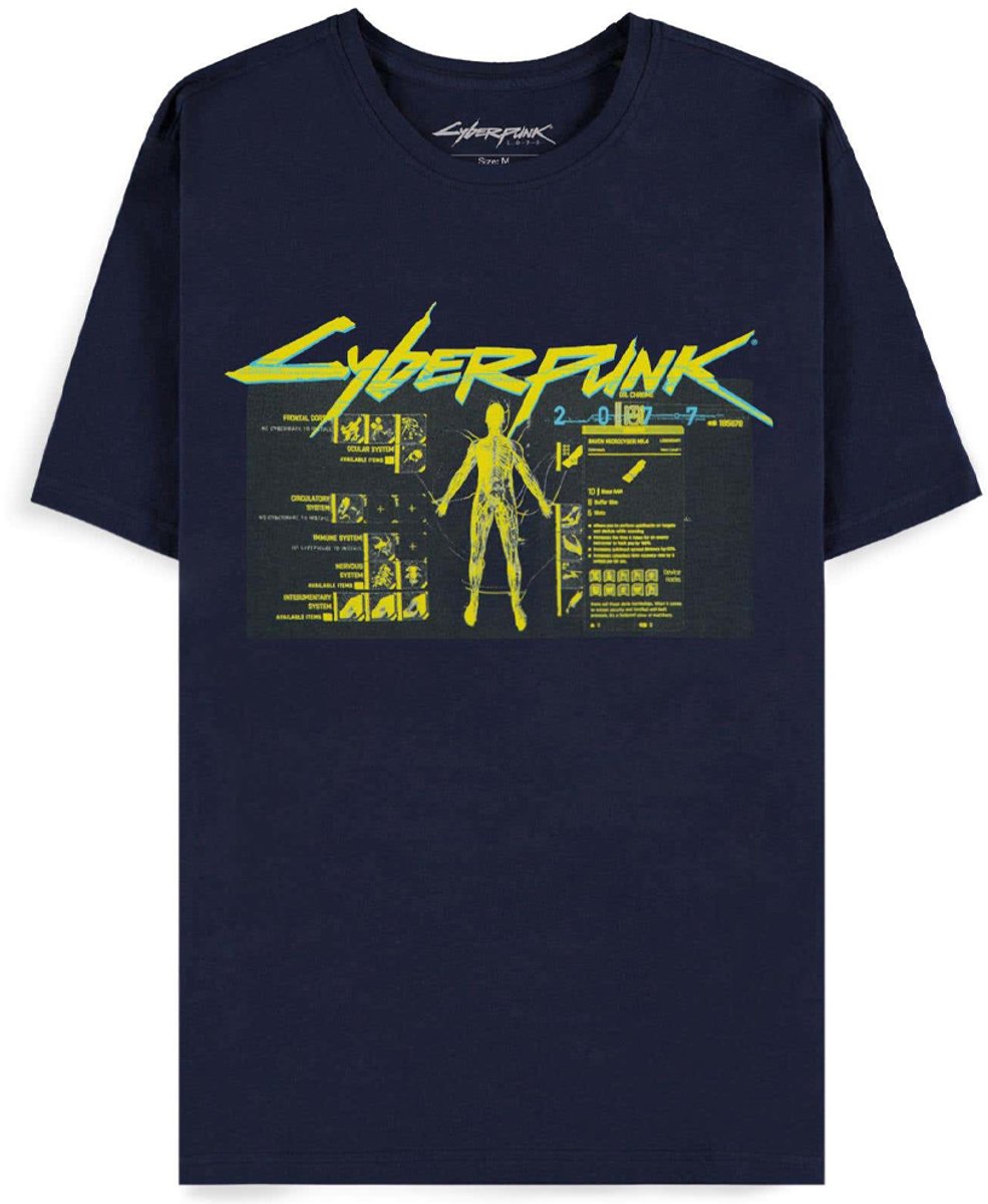 Cyberpunk 2077 shirt Vitruvian Man S Zwart
