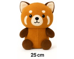 Best4Juniors Rode Panda – 25 cm Pluche Knuffel | Superzacht & Hypoallergeen | Cadeau voor Kinderen (1–8 jaar)