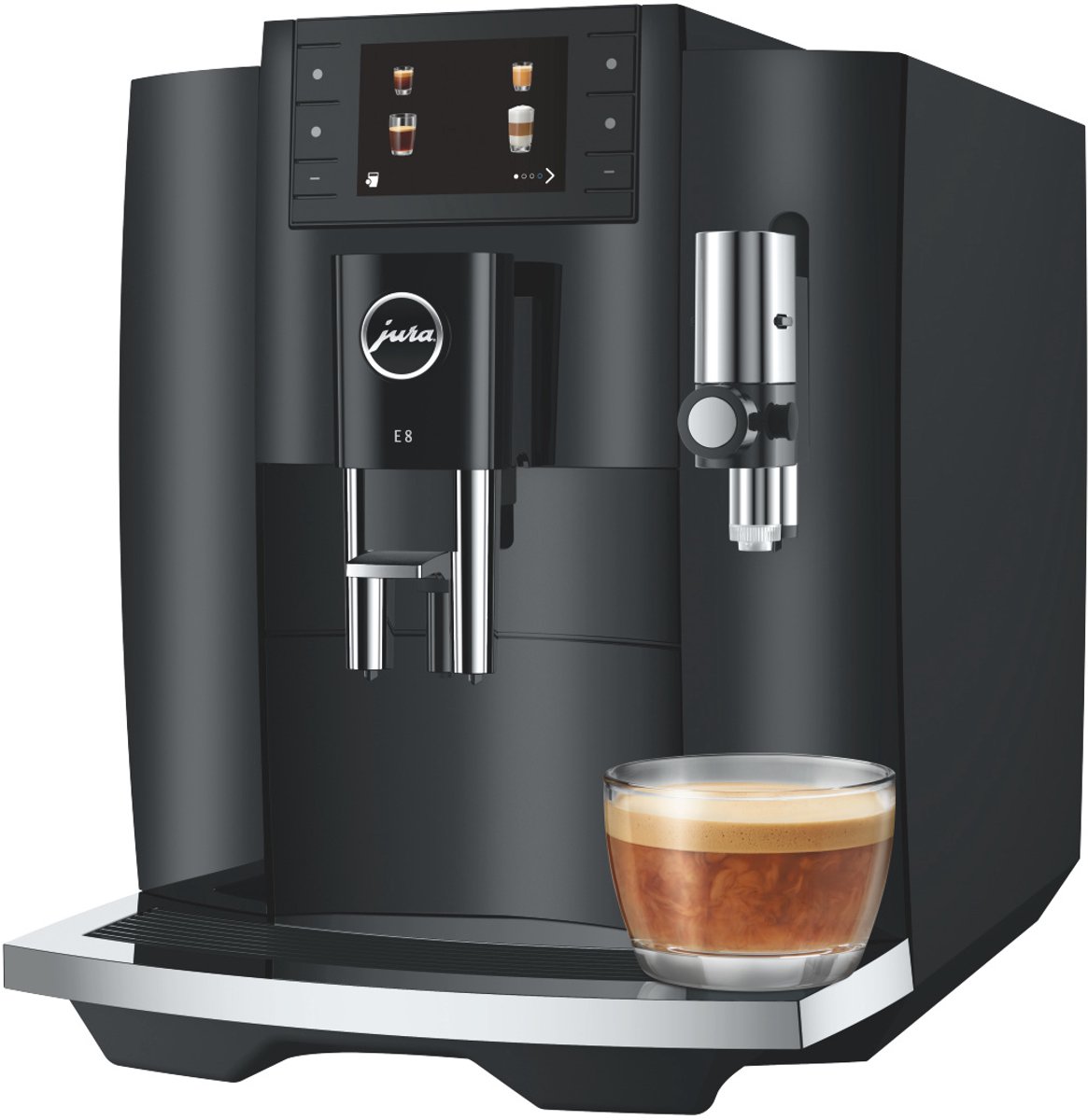 JURA E8 Volautomatische Koffiemachine Piano Black - afbeelding 2