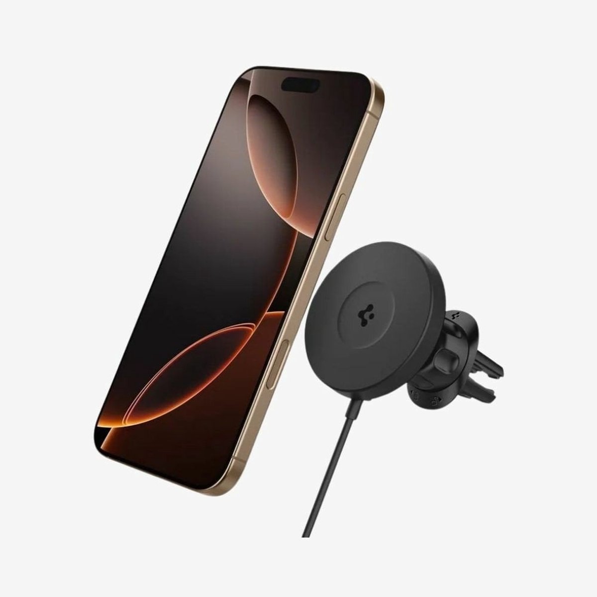 Spigen Onetap Pro 4 Magsafe Autolader, Zwart - Draadloos / Ventilatieopening