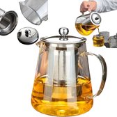 TAMUME Théière en verre avec couvercle en acier inoxydable 500 ml TAMUME Théière en verre avec couvercle en acier inoxydable 500 ml