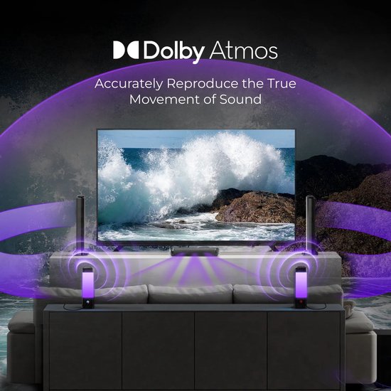 Apollo S90 Soundbar - Draadloze Speaker - Home Cinema Geluid - Bluetooth Speaker - Surround Sound Systeem - 9.1 Kanaals Geluid - 6,5 Inch Wireless Subwoofer van apollo — afbeelding 3