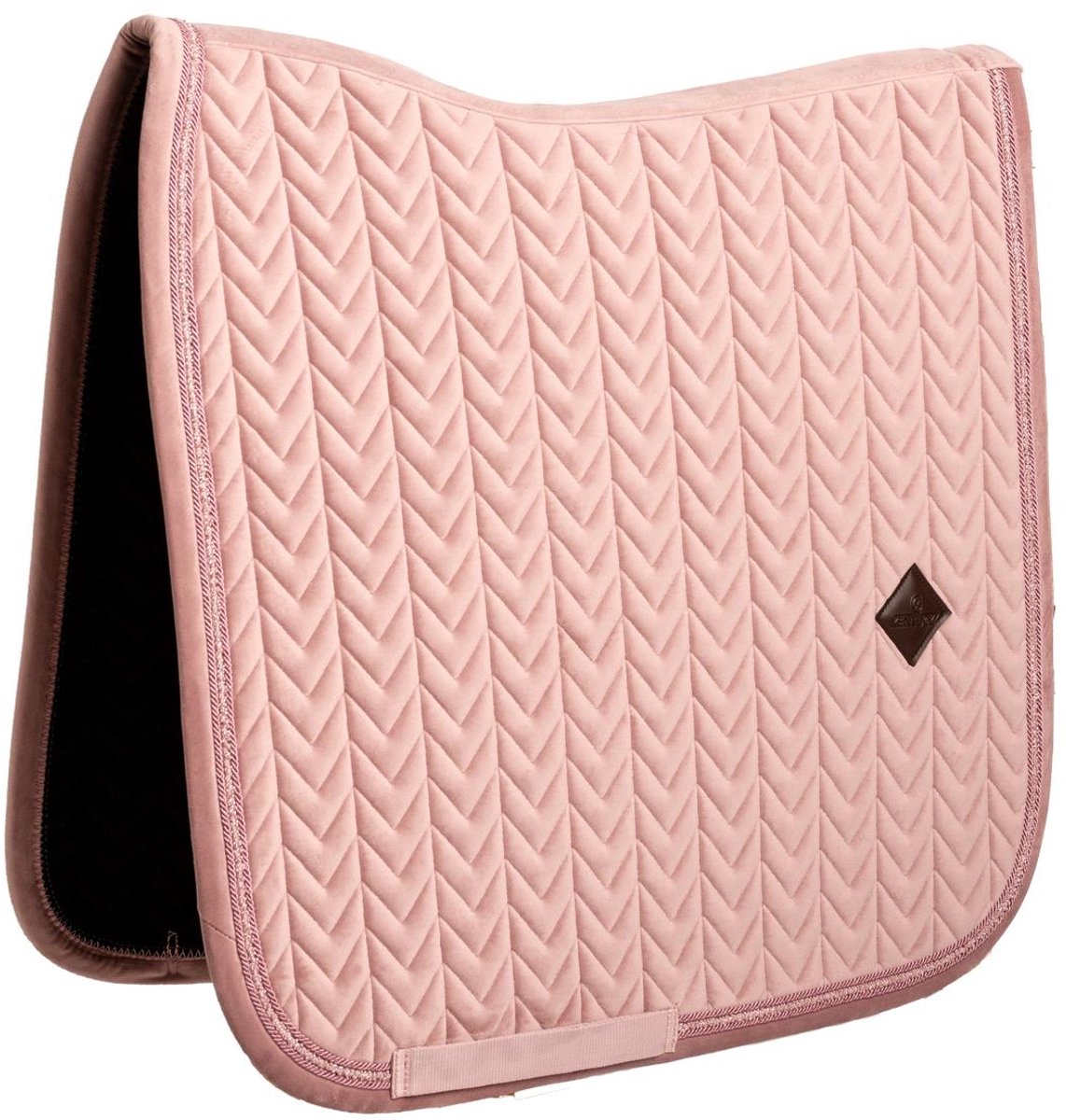 Kentucky Horsewear - Zadeldoek velvet mini Pearls dressuur oude roze