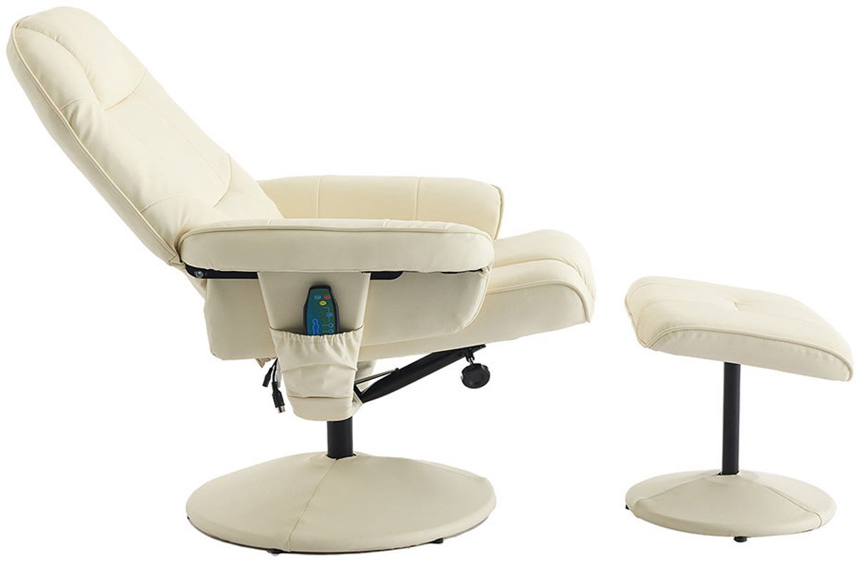 Afbeelding 2 van Pugsdrly Massagefauteuil Beige met Verwarming en