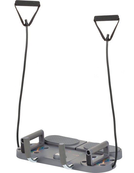 Gymtek Opvouwbaar Opdrukplank met Expanders - Fitnessbord Rug - Armen - Triceps - Push-up Bord - Multifunctioneel - Spiertraining - Handvat Gymtek Opvouwbaar Opdrukplank met Expanders - Fitnessbord Rug - Armen - Triceps - Push-up Bord - Multifunctioneel - Spiertraining - Handvat