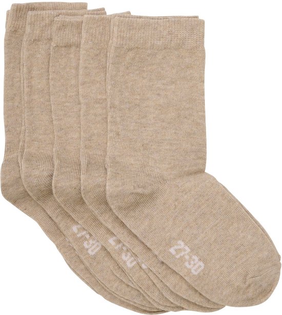 Minymo Kinder Socke Ankle Sock Solid (5-Pack) 5077 Argent Mink Melange-23-26