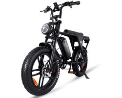 Ouxi - v8 3.0 - Elektrische Fatbike - Ingebouwd Alarmsystseem - Gratis achterzitje - 20 Inch - 250W Motor - 7 Versnellingen - 60 km Actieradius - Hydraulische Schijfremmen - Zwart - In Doos.