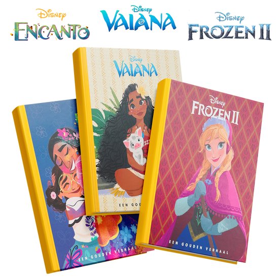 Disney 3 gouden verhalen - Encanto, Frozen 2 en Vaiana - Kinderboeken - Voorleesboeken - Sprookjes - Cadeau 3 jaar / 4 jaar / 5 jaar / 6 jaar / 7 jaar