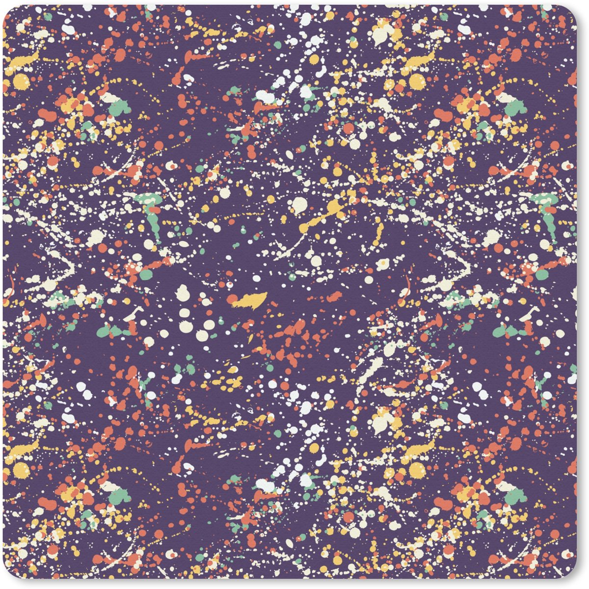 Muismat 20x20 cm - Mousepad Spat - Abstract - Stippen - Muismatten