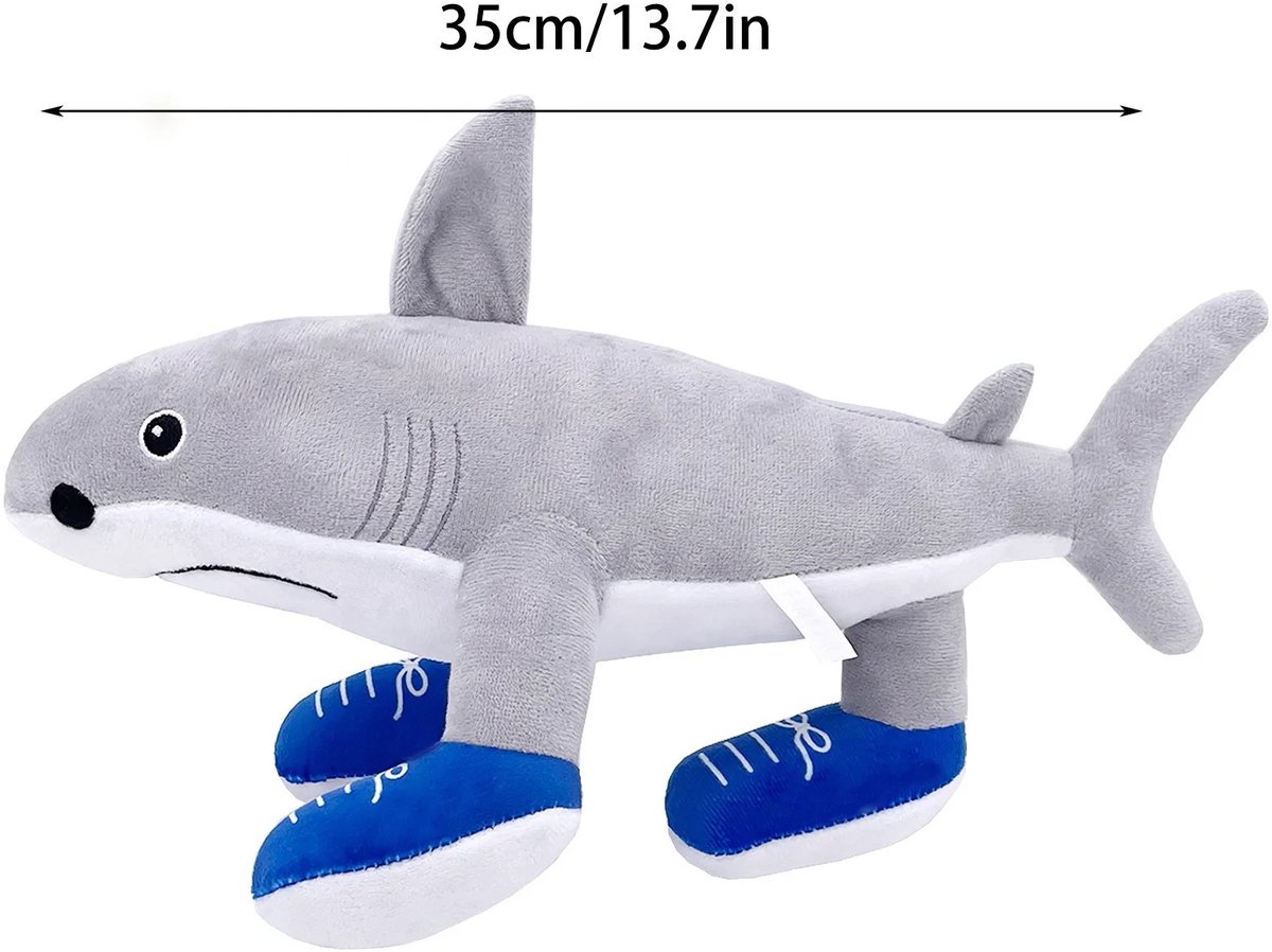 Dlishka Steal A Brainrot pluche dier, schattig Italiaans speelgoed, Tralalero haai, pluche grappig knuffeldier, cadeau voor fans, perfect zacht knuffeldier voor decoratie en verzameling, Lucky Block