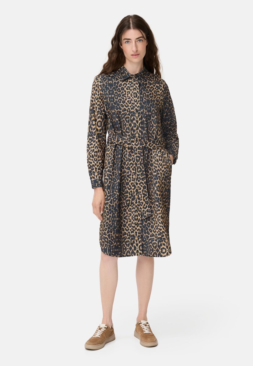 camel active Katoenen jurk met strikceintuur - Maat womenswear-S - Leo