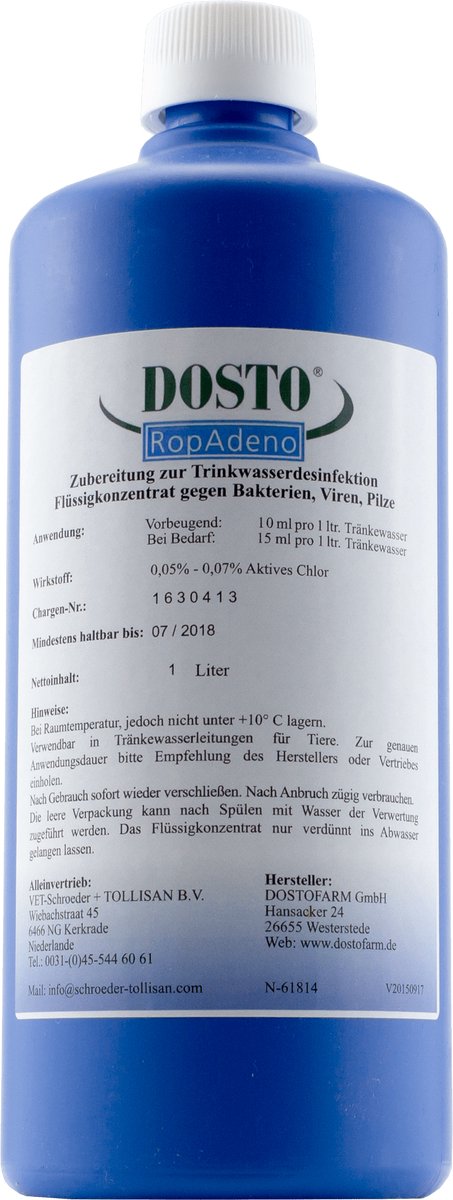 Dosto-RopAdeno 1L - Vet Schroeder Tollisan - voor postduiven