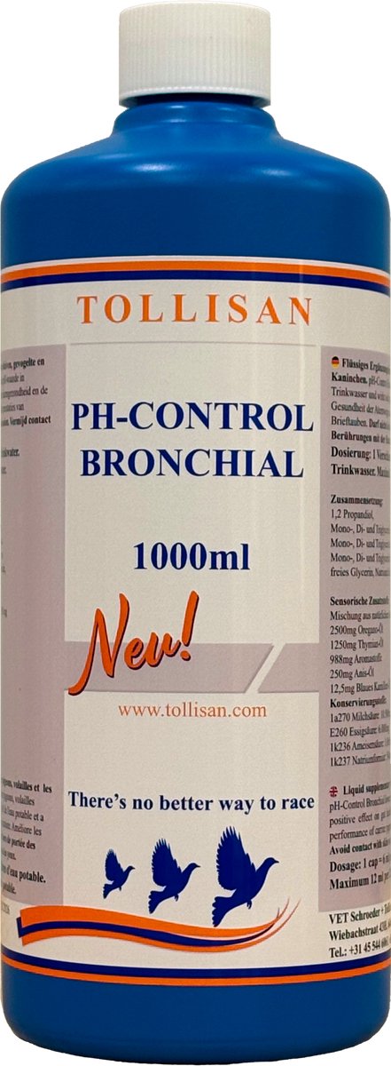 pH-Control Bronchial 1L - Vet Schroeder Tollisan - voor postduiven