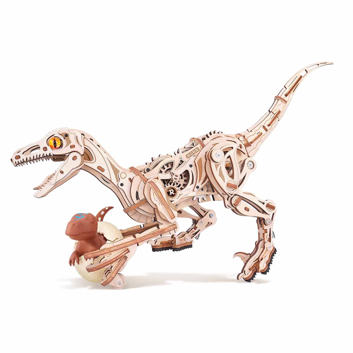 Robotime Velociraptor | ROKR Walking Animal | LD01 | Knutselen | Bouwpakket | Hobby | Dinosaurus | Creatief | Miniatuur