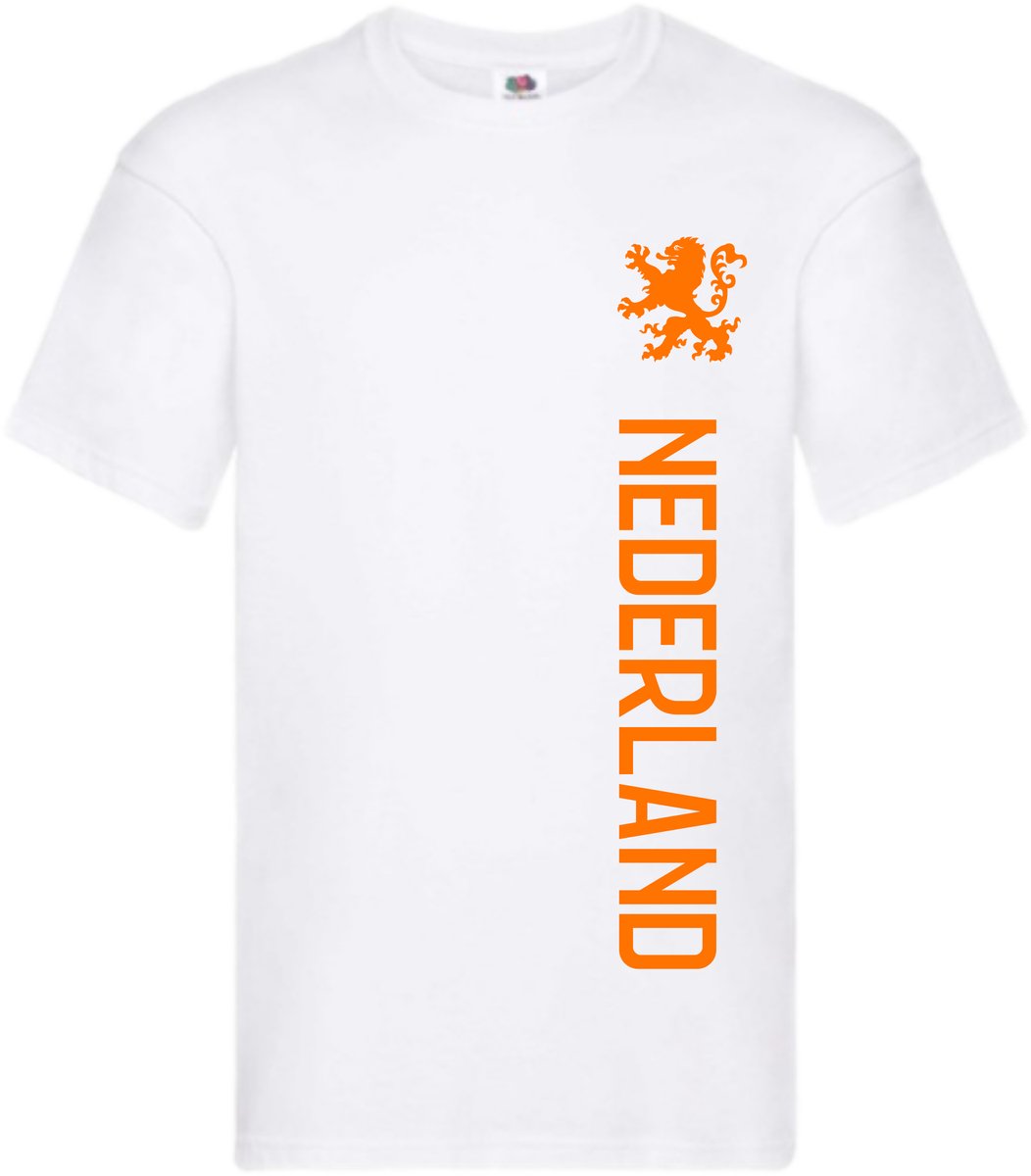 NETHERLANDS - WIT T-shirt maat L met opschrift NEDERLAND