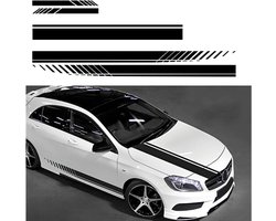 Auto stickers - autosticker voor auto - Autostickers - auto sticker voor auto decoratie - auto decoratie - autodecoratie - 190*9cm - auto stickers strepen - stickers voor op de auto - 5 stuks