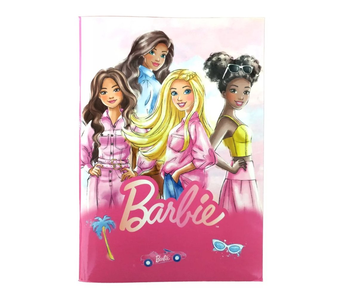 Barbie Paints B/5 gelinieerd notitieboek 40 vellen, Barbie Notitie boekje, Notitie boekje, A5 blok, Schrijfblok, Barbie