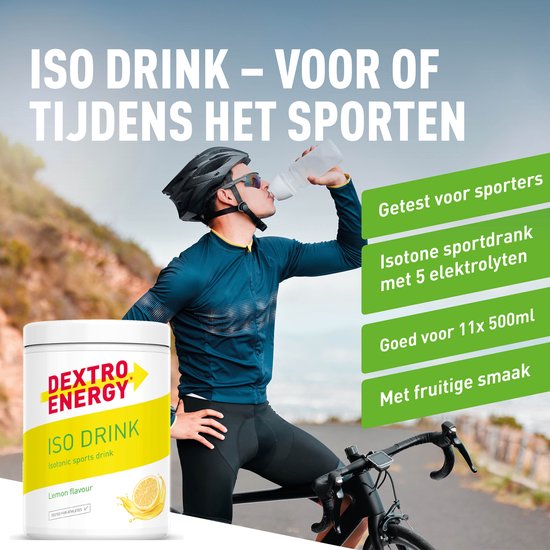 Dextro Energy Iso Drink Citrus - 440 gram (11x500ml) - Isotone Sportdrank Poeder - Isotonic Sportdrank - Elektrolyten van Merkloos — afbeelding 2