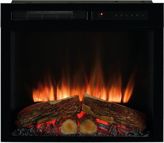 Cheminée électrique encastrée Dimplex Spark 28 po - Foyer électrique avec Chauffage - Foyer à LED avec effet de flamme Optiflame, vitesse et luminosité réglables - Avec minuterie et télécommande