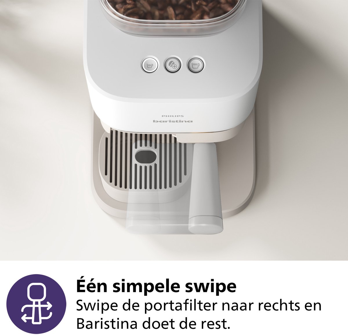 Philips Baristina met Bean swap - BAR320/00 - Espressomachine - Pistonmachine - Wit — afbeelding 7