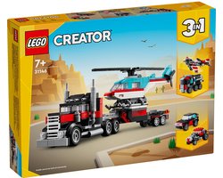 foto van LEGO Creator 3in1 Truck met helikopter - 31146
