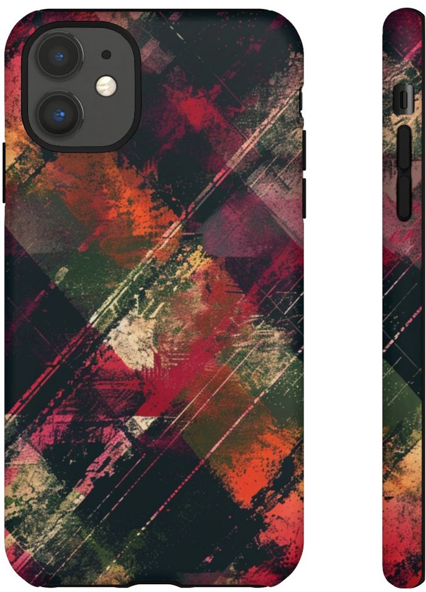 Abstract Grunge Patroon – Telefoonhoesje Geschikt voor iPhone 11