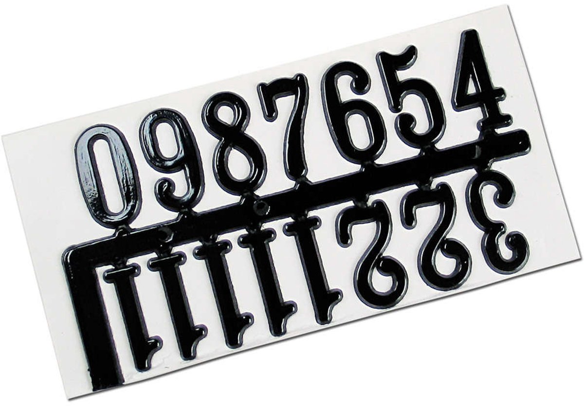 Meyco Klokcijfers - 2cm - Zelfklevend - Zwart