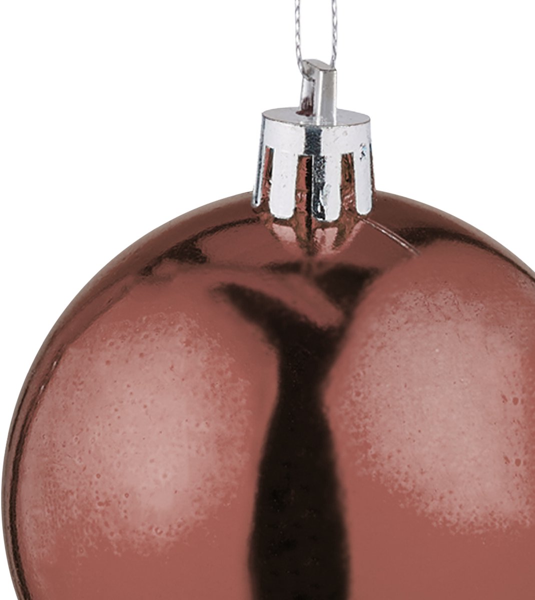 kerstballen set van 100 - Ø 6 cm - glanzend - mat - kunststof - bruin – foto 6