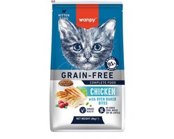 Wanpy - Kitten - Kattenvoer - Droogvoer - Kip - 8 kg - Graanvrij