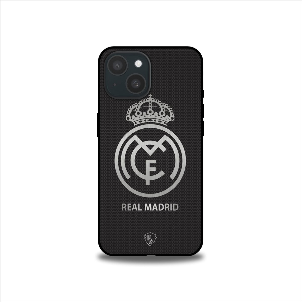 Real Madrid logo hoesje Apple iPhone 15 - Backcover Softcase Zwart