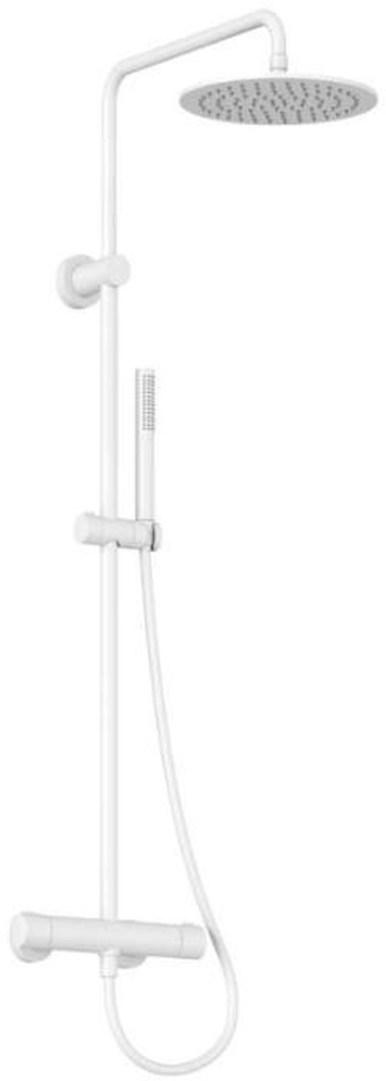 Ravak - Doucheset met thermostaat, diameter 25 cm, mat wit X070579