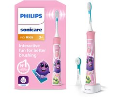 Philips Sonicare For Kids - Elektrische tandenborstel voor kinderen - Roze - Met App - HX6352/42