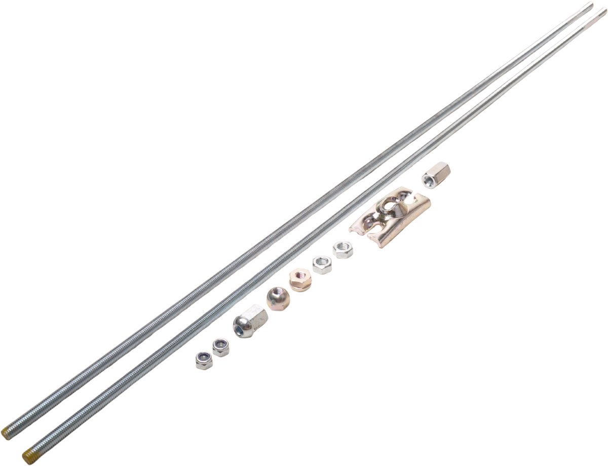 Knott remgarnituur voor Enkelas aanhanger met M10 aansluiting en 2x 1 meter lengte draadeind