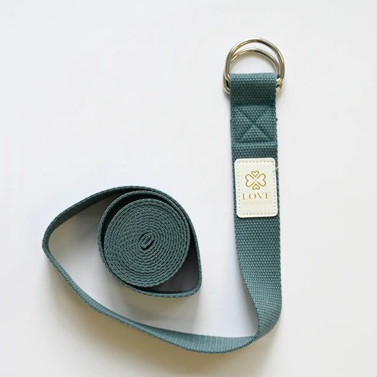 Katoenen Yoga Riem - Blauw - 250 cm van Pure2Improve — afbeelding 5