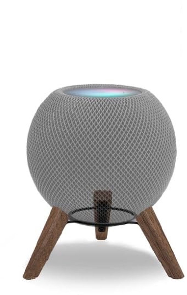Elegante HomePod Mini standaard - Echt walnotenhout - Bescherming en geluid