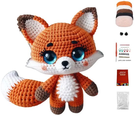 Kit De Crochet Pour Débutants 3 Pièces - Kit Complet Tricot Peluches Animaux Avec Vidéos - Dinosaure Abeille Pingouin