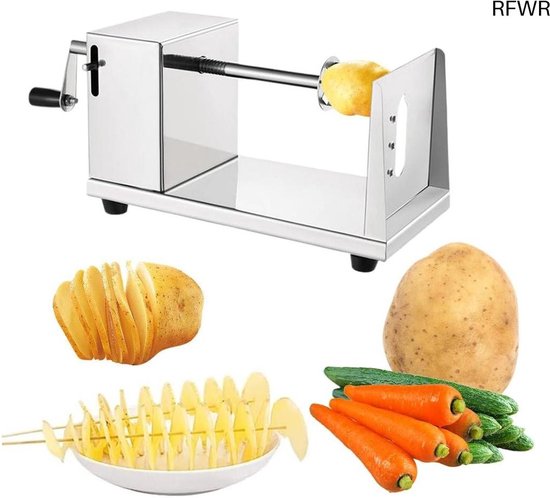 Groente Spiraal Mes, Handmatige Roestvrijstalen Aardappel Snijgereedschap Komkommers