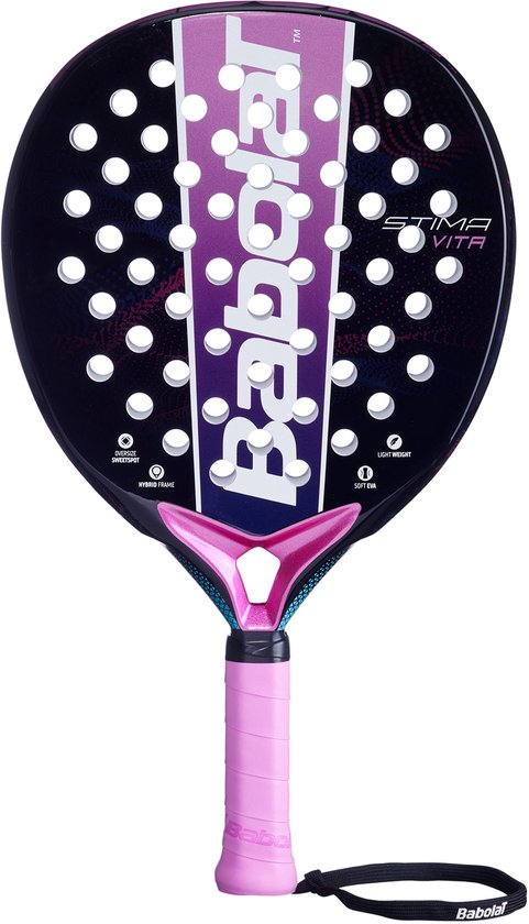 Babolat Stima VITA dames padelracket - zwart / paars Babolat Stima VITA dames padelracket - zwart / paars