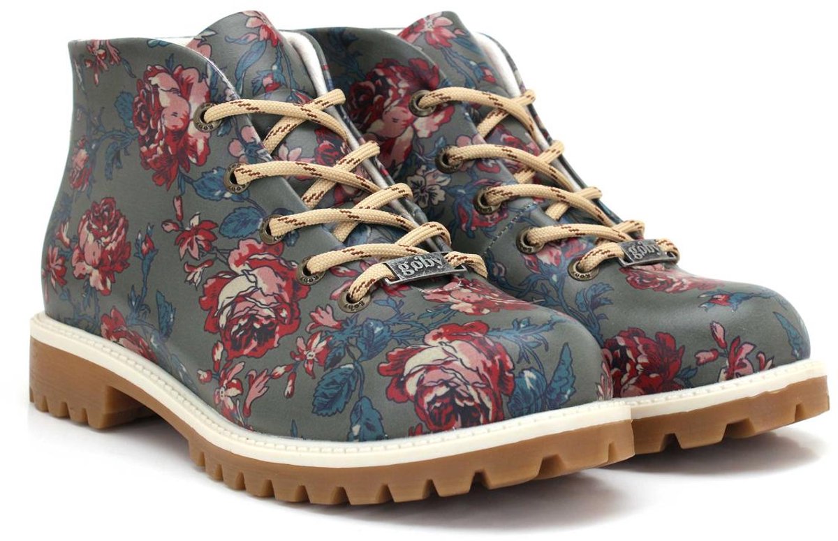GOBY Garden Boots Dames Veterboots Vegan Leer Handgemaakt