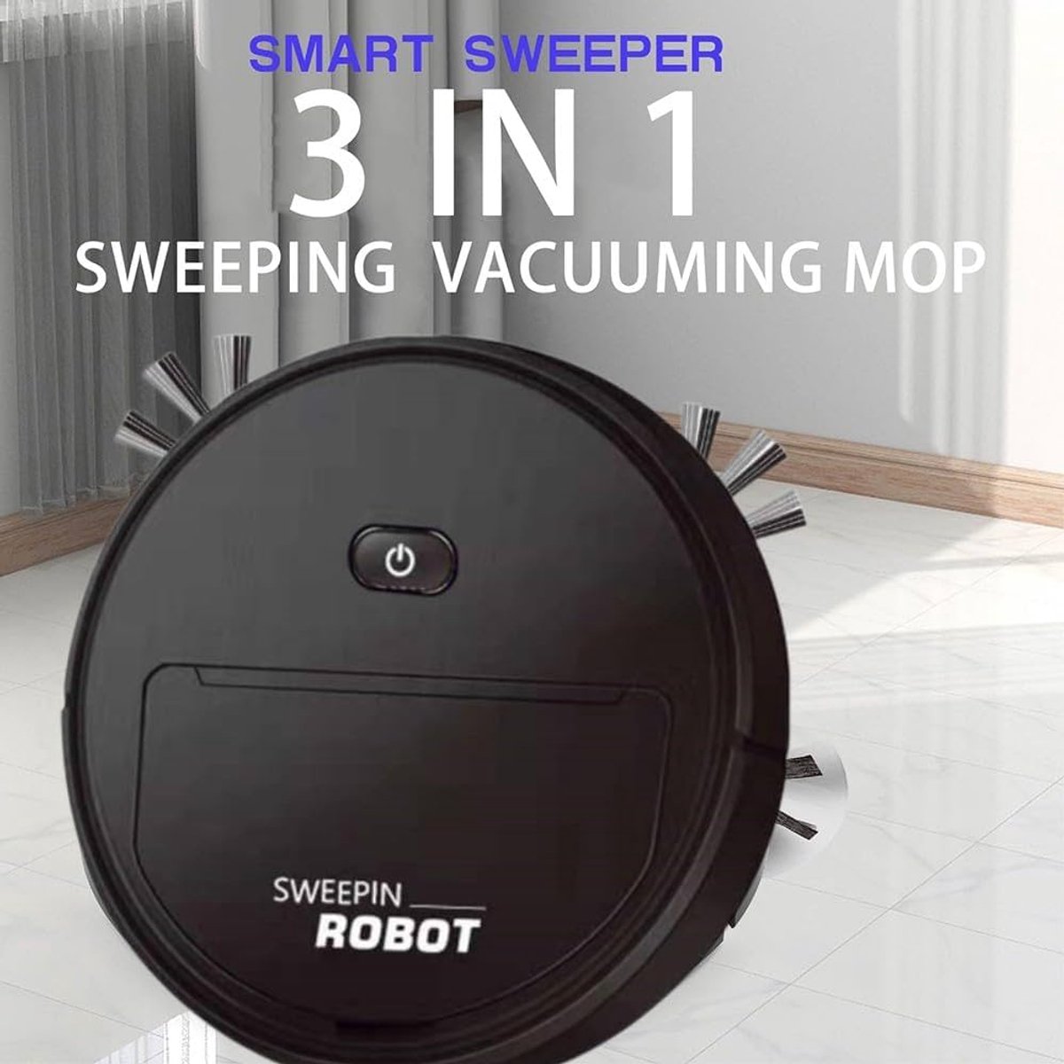 Afbeelding 2 van Robot stofzuiger 3 in 1.Zuigen, vegen en dweilen (met borstels en Veegdoek)
