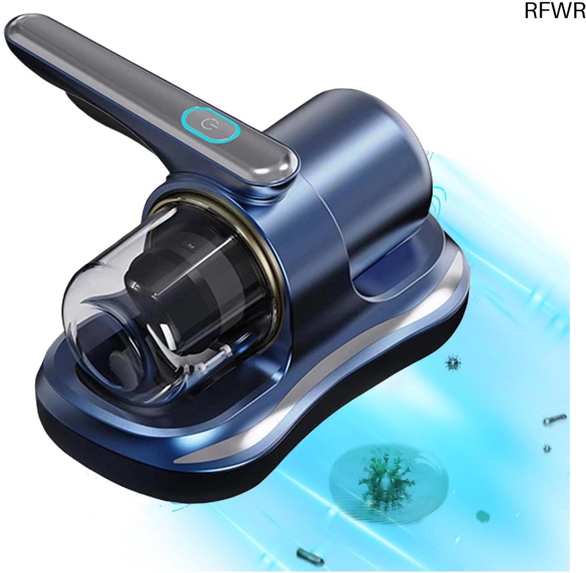 RFWR® Draadloze Mijtstofzuiger met UV-Licht en Sterke Zuigkracht voor Matrassen en Meubels